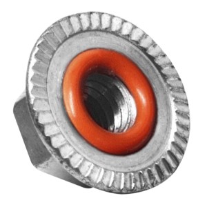 M10-1.5 HEX FLANGE SEAL NUT 18-8 SS PA